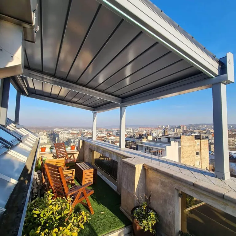 Aluminijska pergola - terasa sa pogledom na Hrvatski grad